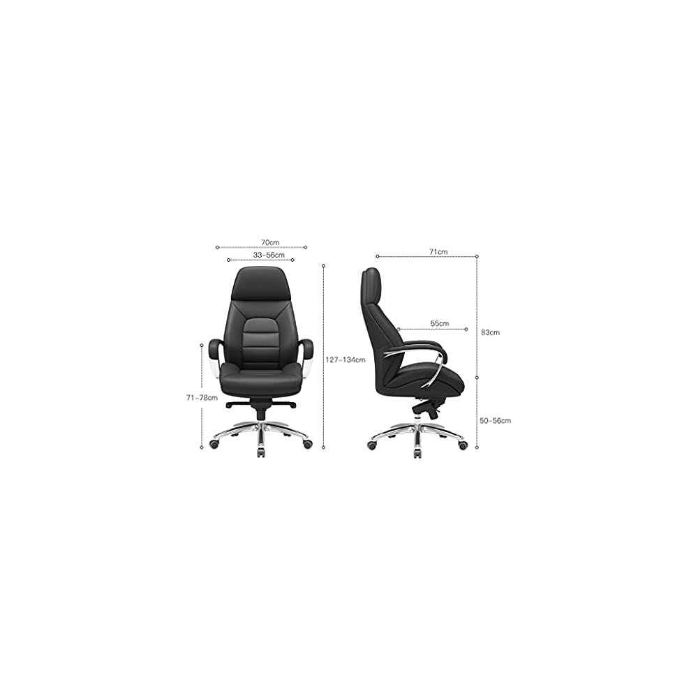 Boss Chair Office Chair Comfortable sedentary Executive Chair Leather Luxury Swivel Chair Home Study Computer Chair Back Chair (Color : A Size : 7171134CM)